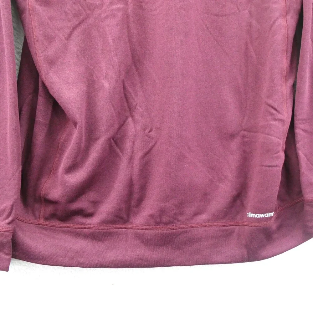 Mississippi State Bulldogs Mens‎ Large Red Adidas 1/4 Zip Fleece Climawarm New